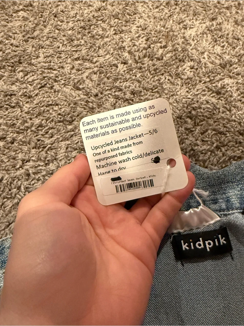 🥗Girls' Denim Patchwork Jacket with Floral Sleeves